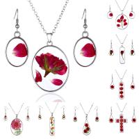 Fashion Zinc Alloy Jewelry Sets, plated, fashion jewelry & rolo chain & for woman Approx 18.3 Inch 