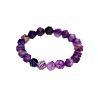 Bracelets Agate violet, agate pourpre, unisexe & styles différents pour le choix, violet, 10mm,180-200mm, Vendu par PC