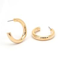Brass Stud Earring, with Steel, for woman, gold 