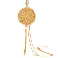 Zinc Alloy Sweater Chain Necklace, plated, fashion jewelry & for woman, gold 