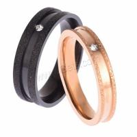 Нержавеющая сталь Rhinestone палец кольцо, нержавеющая сталь, Другое покрытие, разный размер для выбора & для пара & со стразами & глазированный, Много цветов для выбора, продается PC