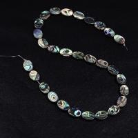 Abalone Shell Beads, Flat Oval, DIY Approx 15 Inch 