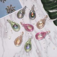 Boucle d'oreille goutte Zinc Alloy, alliage de zinc, avec pierre gemme en verre, Placage, bijoux de mode & pour femme, plus de couleurs à choisir Vendu par paire
