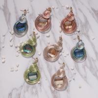Boucle d'oreille goutte Zinc Alloy, alliage de zinc, avec pierre gemme en verre, Placage, bijoux de mode & pour femme, plus de couleurs à choisir Vendu par paire