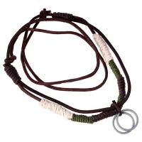 Cowhide Jewelry Necklace, Faux Leather, with Zinc Alloy, plated, Unisex, 3mm Approx 33.9 Inch 
