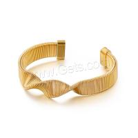 Stainless Steel Cuff Bangle, plated, for woman Inner Approx 