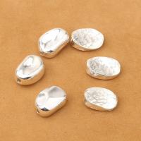 Sterling Silber Flache Perlen, 925er Sterling Silber, Bohne, plattiert, DIY & verschiedene Stile für Wahl, Bohrung:ca. 1-2mm, verkauft von PC