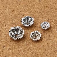 Sterling Silver Bead Caps, 925 Sterling Silver, Lotus, antique silver color plated, DIY 