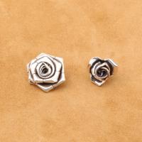 Sterling Silver Pendants, 925 Sterling Silver, Rose, antique silver color plated, DIY Approx 1mm 