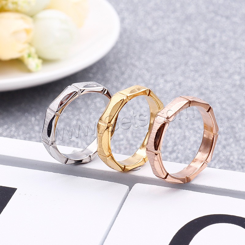 Stainless Steel Finger Ring, plated, different size for choice & for woman, more colors for choice, 4mm, Sold By PC