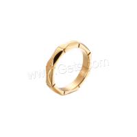 Stainless Steel Finger Ring, plated & for woman 4mm 