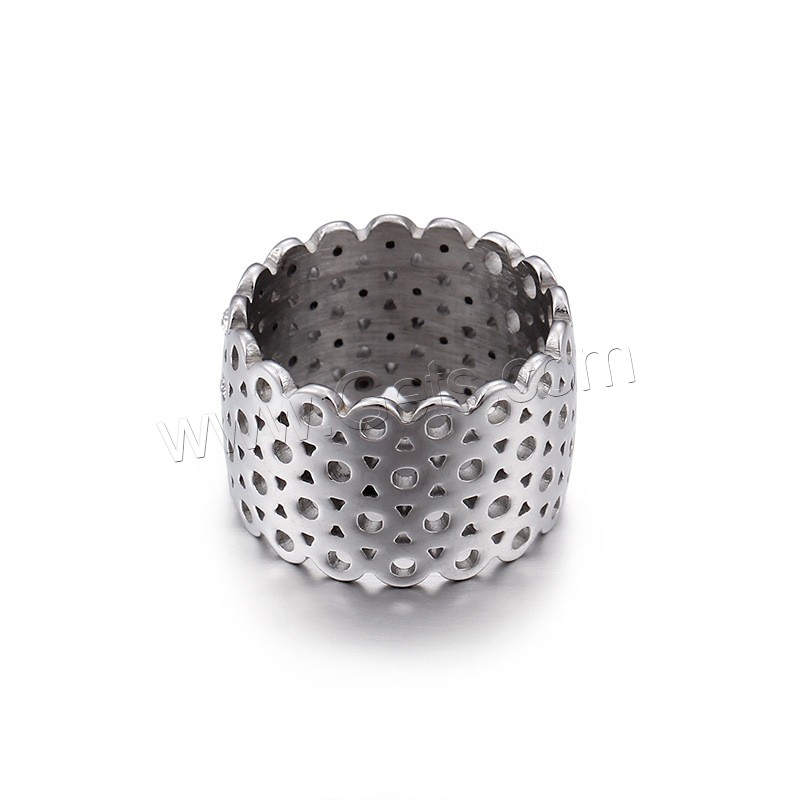 Cubic Zirconia anillo de dedo de acero inoxidable, chapado, diverso tamaño para la opción & micro arcilla de zirconia cúbica & para mujer, más colores para la opción, 12mm, Vendido por Sarta