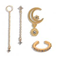 Rhinestone Zinc Alloy Jewelry Set, pendant & earring, plated, fashion jewelry & for woman & with rhinestone 