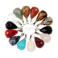 Gemstone ювелирные изделия Кулон, Природный камень, с цинковый сплав, ювелирные изделия моды & DIY 10ПК/Лот, продается Лот