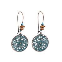 Turquoise Zinc Alloy Earring, with turquoise, plated, fashion jewelry & for woman nickel, lead & cadmium free 