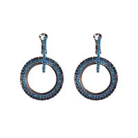 Zinc Alloy Rhinestone Drop Earring, plated, fashion jewelry & for woman & with rhinestone nickel, lead & cadmium free 