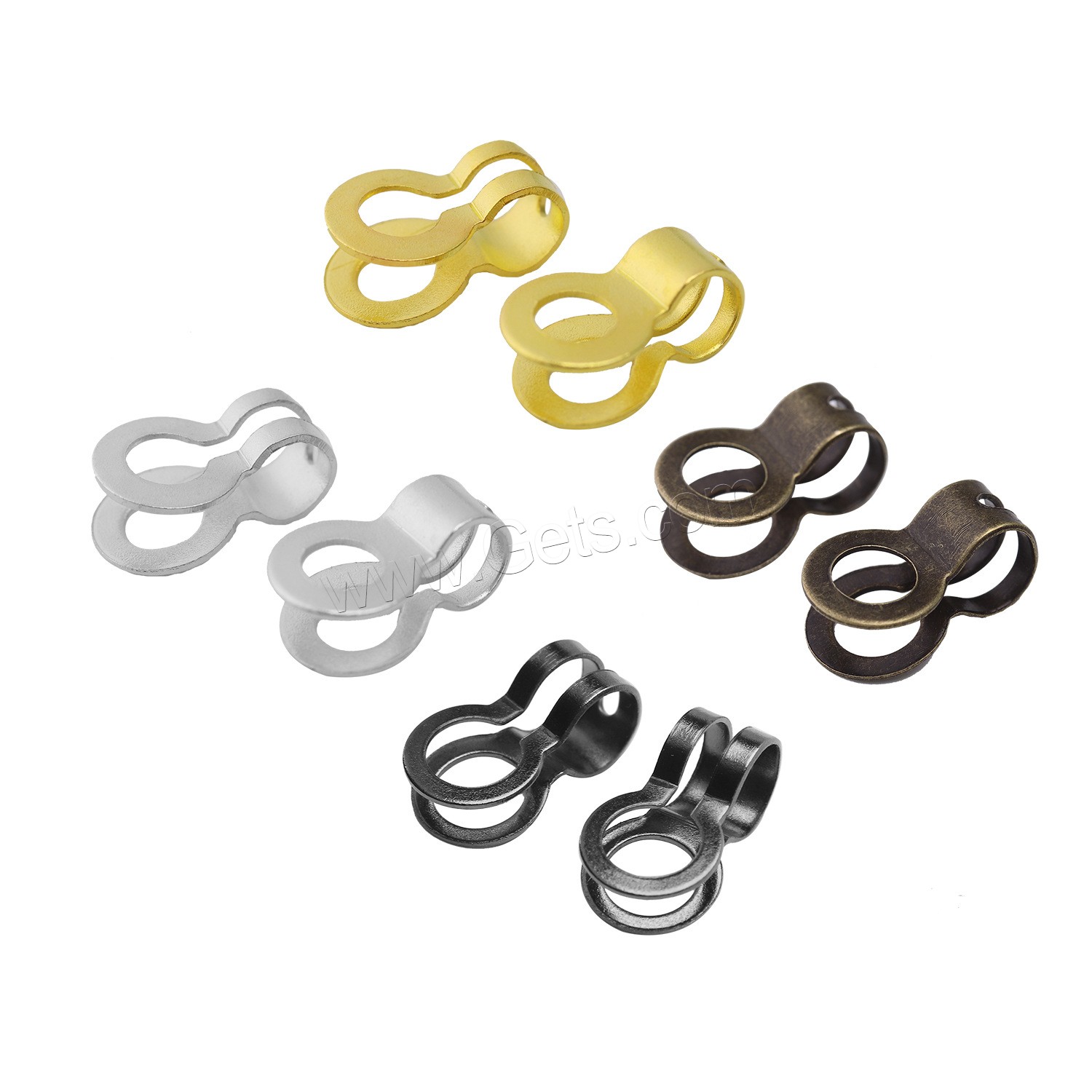 Conector de cadena de bolas de acero inoxidable, Bricolaje & diverso tamaño para la opción, color mixto, 100PCs/Bolsa, Vendido por Bolsa