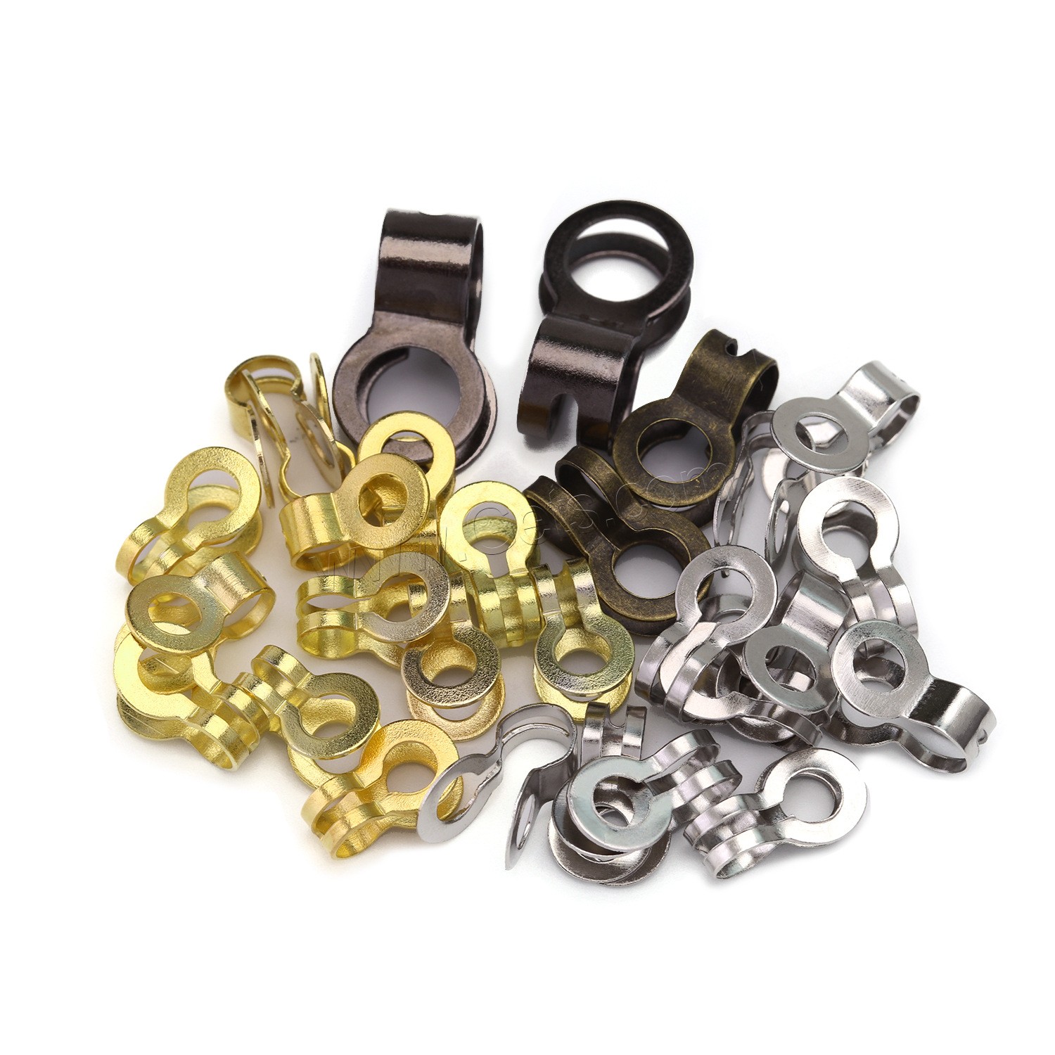 Conector de cadena de bolas de acero inoxidable, Bricolaje & diverso tamaño para la opción, color mixto, 100PCs/Bolsa, Vendido por Bolsa