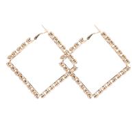 Zinc Alloy Rhinestone Drop Earring, plated, fashion jewelry & for woman & with rhinestone nickel, lead & cadmium free 