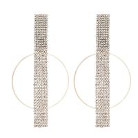 Zinc Alloy Rhinestone Drop Earring, plated, fashion jewelry & for woman & with rhinestone nickel, lead & cadmium free 