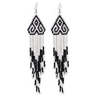 Fashion Fringe Earrings, Seedbead, gold color plated, Bohemian style & for woman 