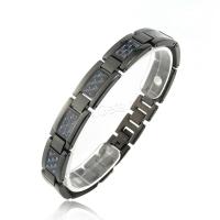 Titanium Steel Bracelet & Bangle, plated, fashion jewelry & for man Inch 