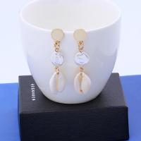 Kunststoff Perle Zink Legierung Ohrring, Zinklegierung, mit Kunststoff Perlen, Modeschmuck & für Frau, 58x22mm, verkauft von Paar