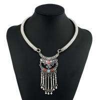 Fashion Choker Necklace, Zinc Alloy, plated, fashion jewelry & for woman & with rhinestone nickel, lead & cadmium free .7 Inch 
