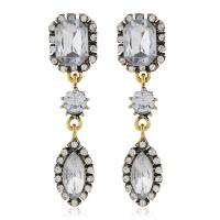 Zinc Alloy Rhinestone Drop Earring, plated, fashion jewelry & for woman & with rhinestone, nickel, lead & cadmium free 