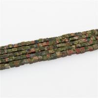 Unakite Beads, Square, polished, DIY, mixed colors Approx 15.35 Inch, Approx 
