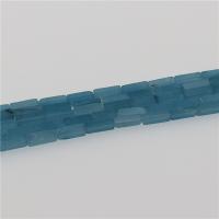 Aquamarin Perle, Rechteck, poliert, DIY, blau, 4x13mm, Länge:ca. 15.35 ZollInch, ca. 29PCs/Strang, verkauft von Strang