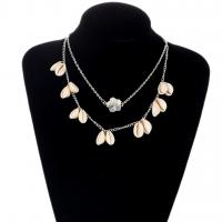Zinc Alloy Necklace, with Pearl Shell, plated, fashion jewelry & for woman, nickel, lead & cadmium free 