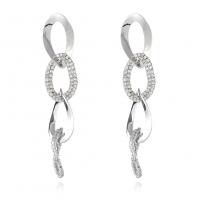 Zinc Alloy Rhinestone Drop Earring, plated, fashion jewelry & for woman & with rhinestone, nickel, lead & cadmium free 