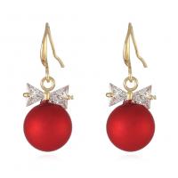 Plastic Pearl Zinc Alloy Earring, with Plastic Pearl, plated, fashion jewelry & for woman nickel, lead & cadmium free 