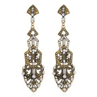 Zinc Alloy Rhinestone Drop Earring, plated, fashion jewelry & for woman & with rhinestone nickel, lead & cadmium free 