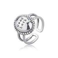 Brass Finger Ring, fashion jewelry & for woman, silver color, 52mm 