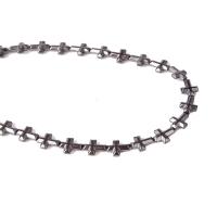 Perles hématite non-magnétique, croix, DIY & normes différentes pour le choix, noire Environ 15.4 pouce, Vendu par brin