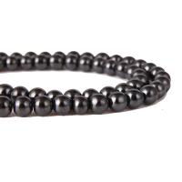 Perles hématite non-magnétique, Rond, DIY & normes différentes pour le choix, noire Environ 15 pouce, Vendu par brin