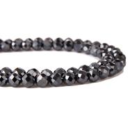 Perles hématite non-magnétique, DIY & normes différentes pour le choix & facettes, noire Environ 15 pouce, Vendu par brin