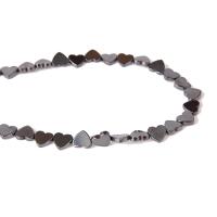 Perles hématite non-magnétique, coeur, DIY & normes différentes pour le choix, noire Environ 15.4 pouce, Vendu par brin