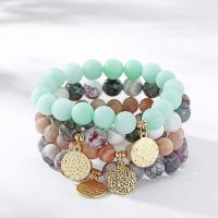 Gemstone Bracelets, Natural Stone, for woman 14mm,10mm,4mm Approx 7 Inch 