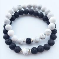 Gemstone Bracelets, Natural Stone, with Zinc Alloy, fashion jewelry & Unisex 180mm 