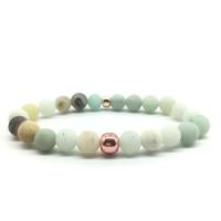 Gemstone Bracelets, Natural Stone, with Elastic Thread, fashion jewelry & for woman 