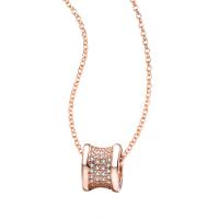 Cubic Zircon Micro Pave Sterling Silver Necklace, 925 Sterling Silver, plated, Unisex & rolo chain & micro pave cubic zirconia Approx 19.7 Inch 