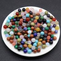 Mixed Gemstone Beads, Round, DIY & no hole 10mm 