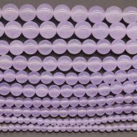 Purple Chalcedony Bead, Round, DIY purple Approx 15 Inch 