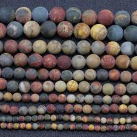 Single Gemstone Beads, Pinus koraiensis, Round, DIY & matte Approx 15 Inch 