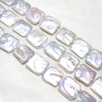 Reborn Cultured Freshwater Pearl Beads, Square, natural, white, 18-20mm Approx 0.8mm Approx 15 Inch, Approx 