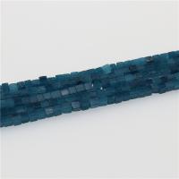 Aquamarin Perle, Quadrat, poliert, DIY, seeblau, 4x4mm, Länge:ca. 15.35 ZollInch, ca. 86PCs/Strang, verkauft von Strang