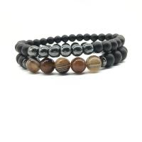 Gemstone Bracelets, Natural Stone, bracelet, with Elastic Thread, fashion jewelry & Unisex, 6~8mm 